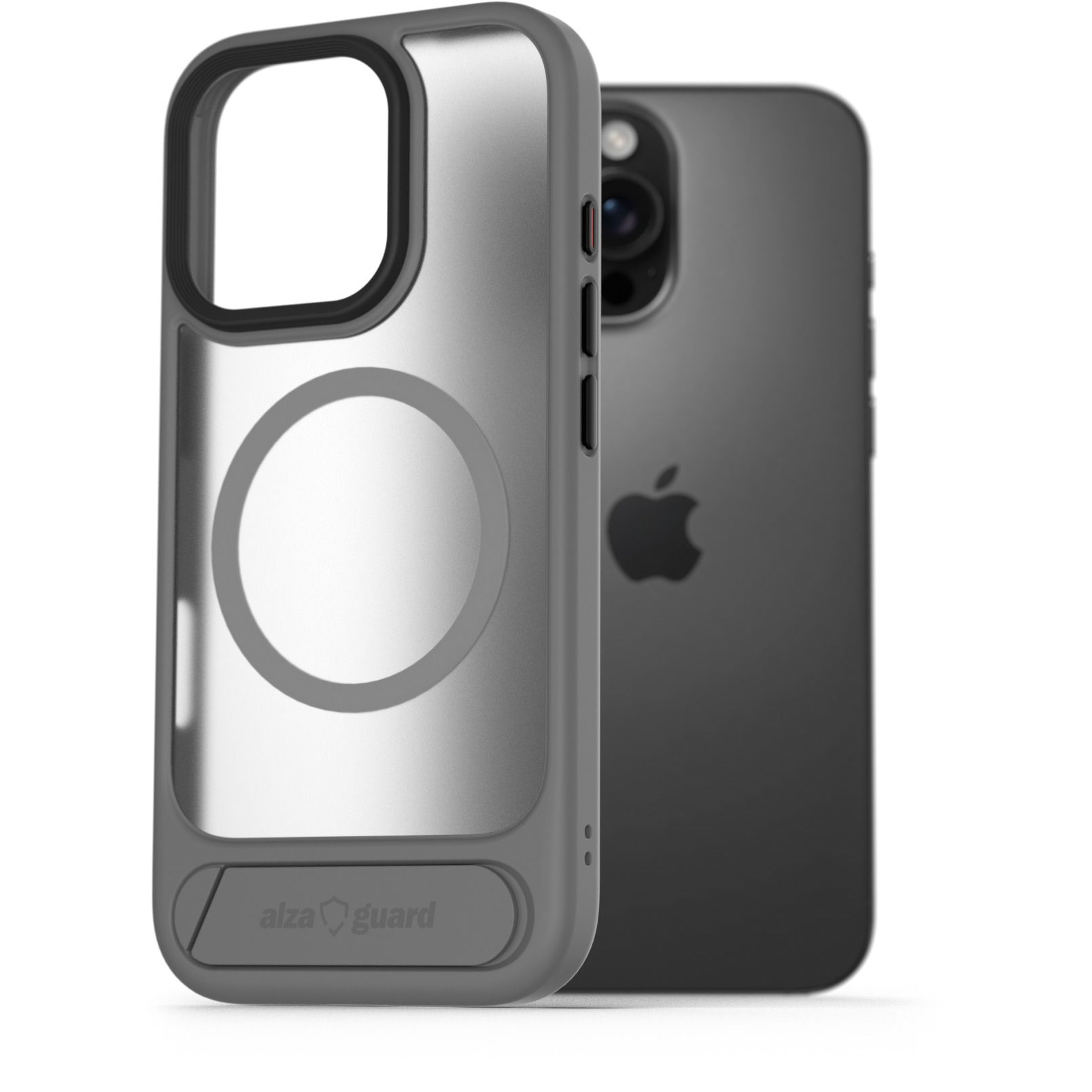 AlzaGuard Matte Case with Stand Compatible with MagSafe for iPhone 16 Pro Max szürke tok (AGD-PCH000114Y)-0