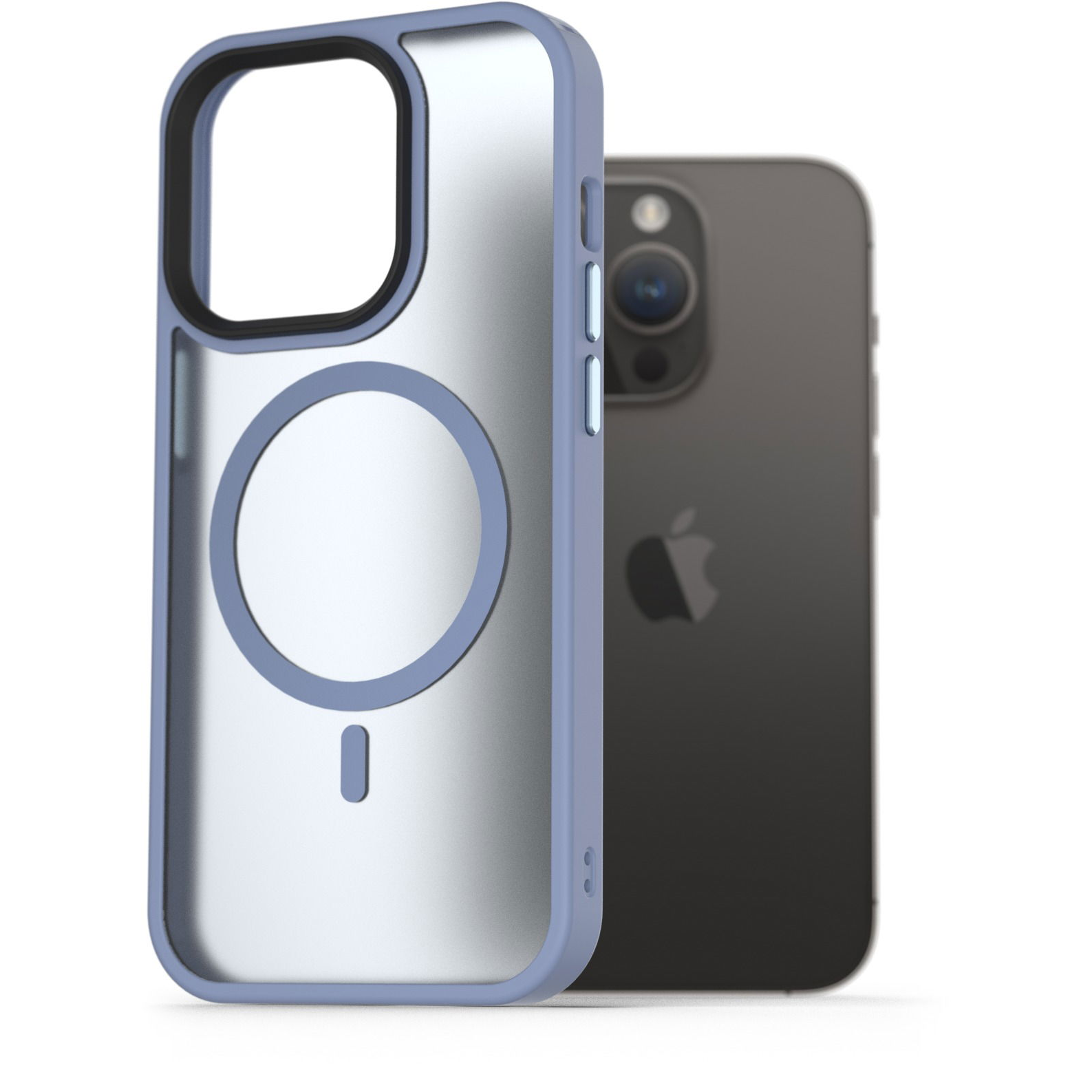 AlzaGuard Matte Case iPhone 14 Pro MagSafe világoskék tok (AGD-PCMM52SL)-0