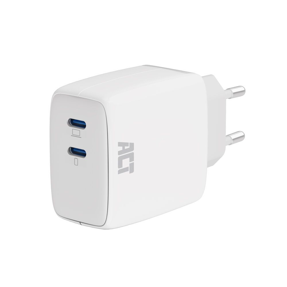 ACT AC2165 2 x USB-C Hálózati töltő - Fehér 65W (AC2165)-0