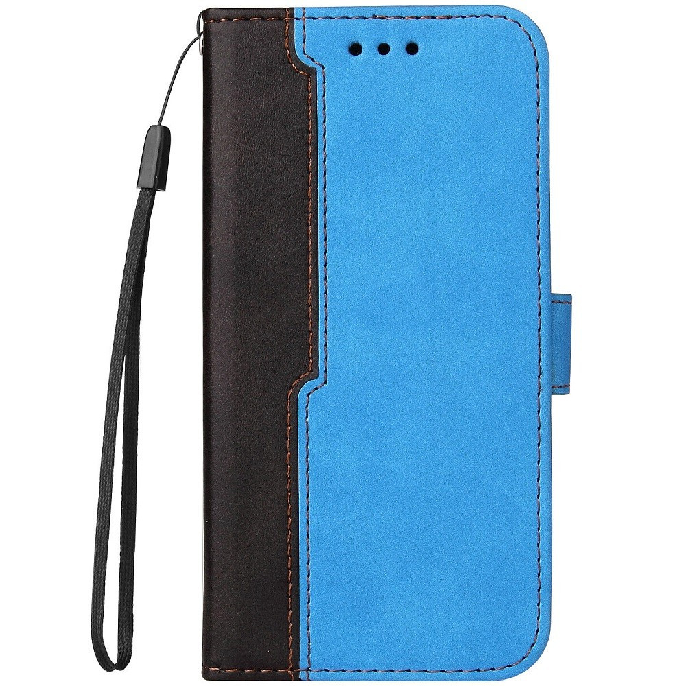 Apple iPhone 15 Pro, Oldalra nyíló tok, stand, kártyatartóval, kézpánttal, Wooze Colour Wallet, kék (139122)-0
