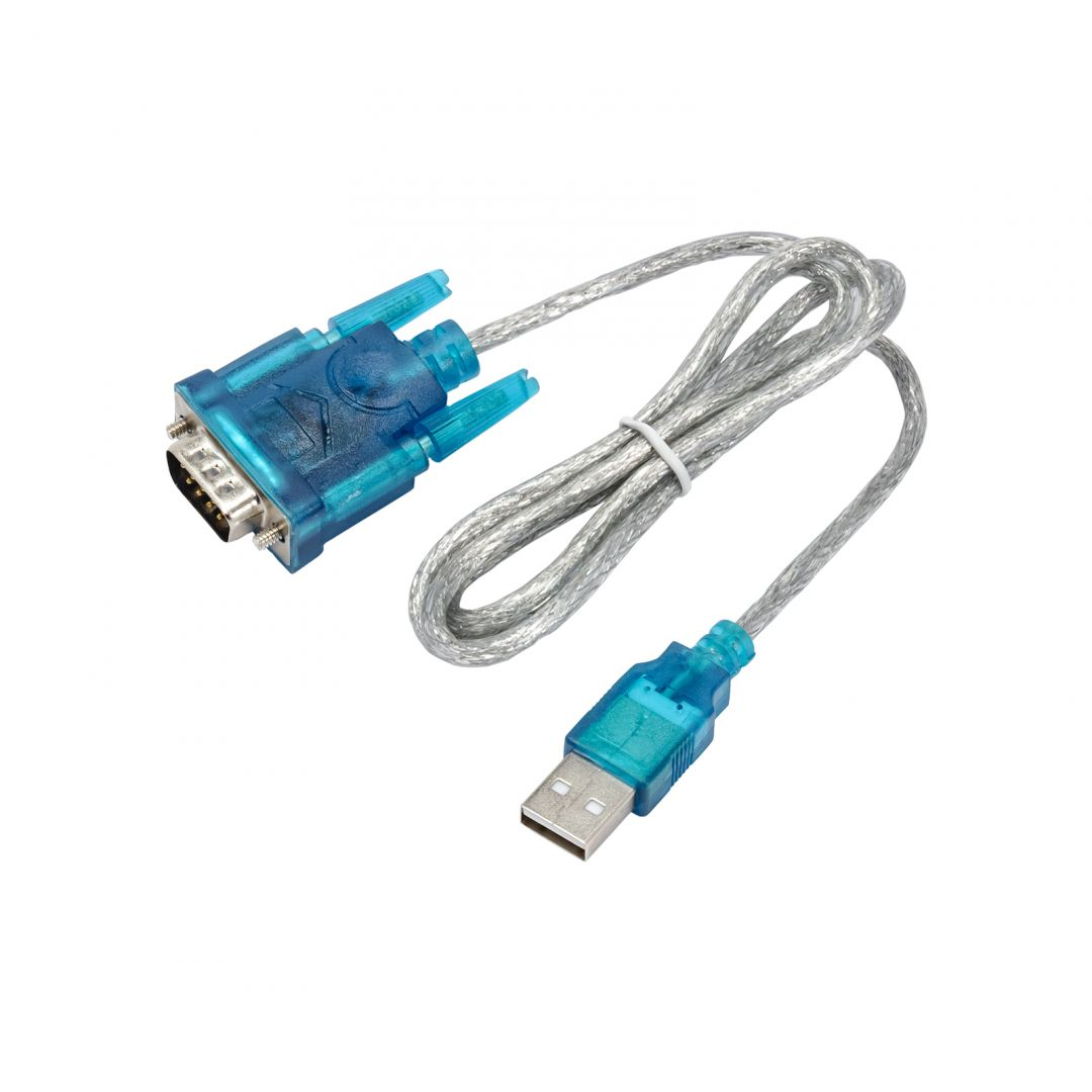 Akyga AK-CO-02 USB Type-A apa - RS-232 apa Adatkábel - Ezüst/Kék (1m) (AK-CO-02)-0
