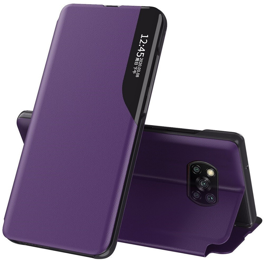 Apple iPhone 16 Pro Max, Oldalra nyíló tok, stand, Wooze FashionBook, lila (TS6886)-0