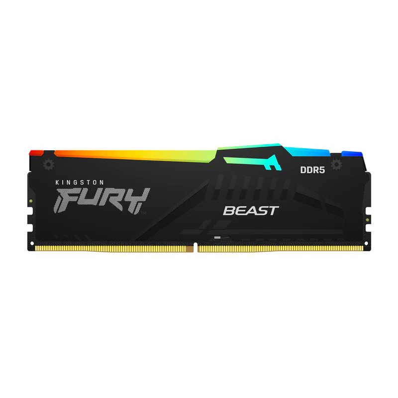 16GB 5600MHz DDR5 RAM Kingston Fury Beast RGB CL40 (KF556C40BBA-16) (KF556C40BBA-16)-0