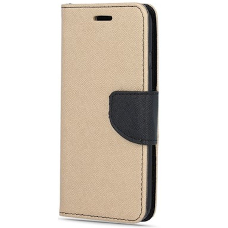 Apple iPhone 14 Pro Max, Oldalra nyíló tok, stand, Fancy Book, arany/fekete (125461)-0
