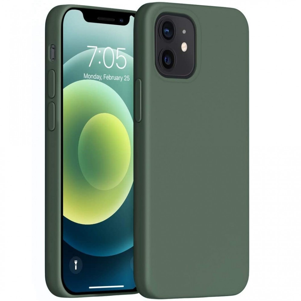 Apple iPhone 15 Pro Max, Szilikon tok, Wooze Liquid Silica Gel, sötétzöld (139036)-0