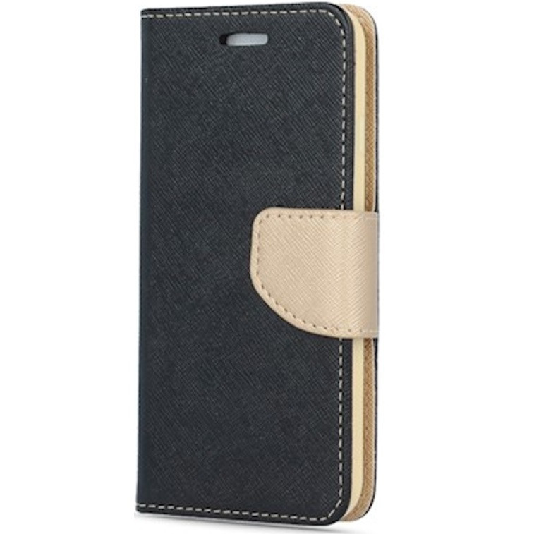 Apple iPhone 13 Pro, Oldalra nyíló tok, stand, Fancy Book, fekete/arany (107472)-0