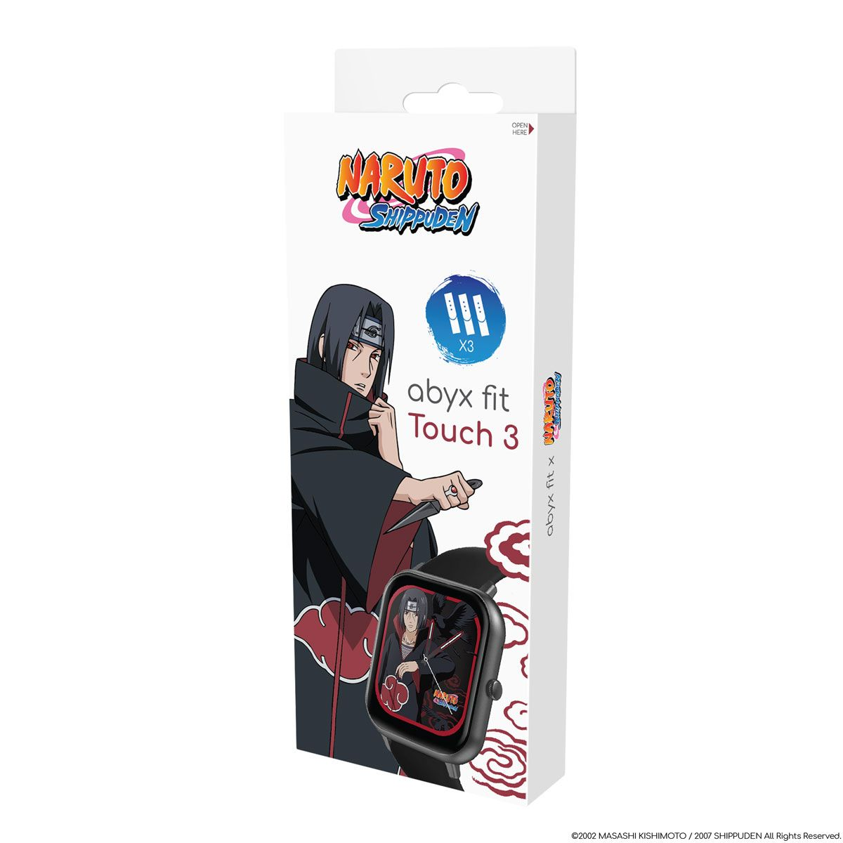 abyx Smartwatch Fit Touch 3 Uchiha Itachi kozmosz szürke (4897069736683)-0