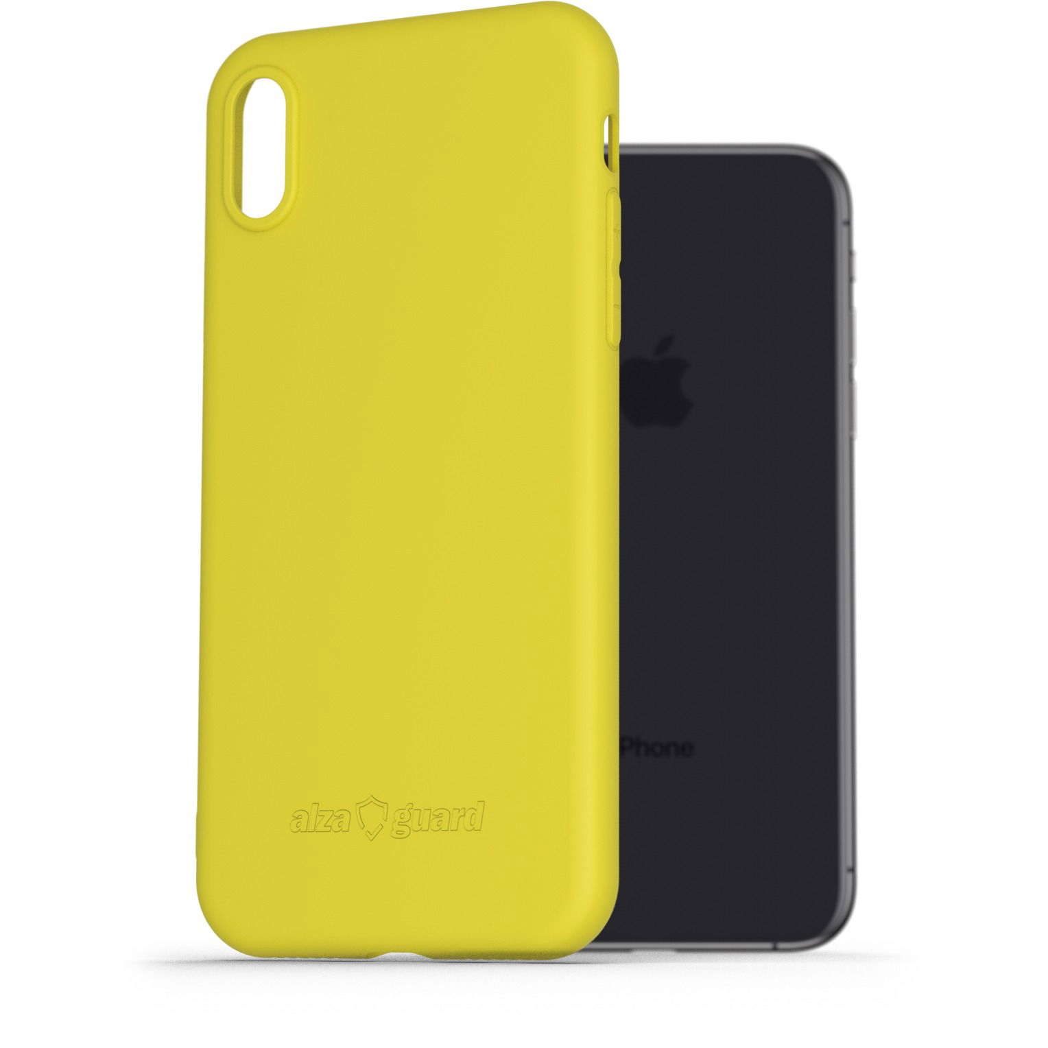 AlzaGuard Matte iPhone X/XS sárga TPU tok (AGD-PCT51Y)-0