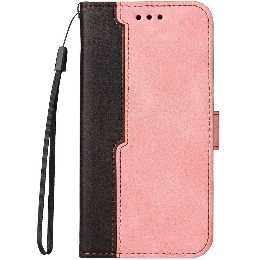 Apple iPhone 13, Oldalra nyíló tok, stand, kártyatartóval, kézpánttal, Wooze Colour Wallet, rózsaszín (130027)-0