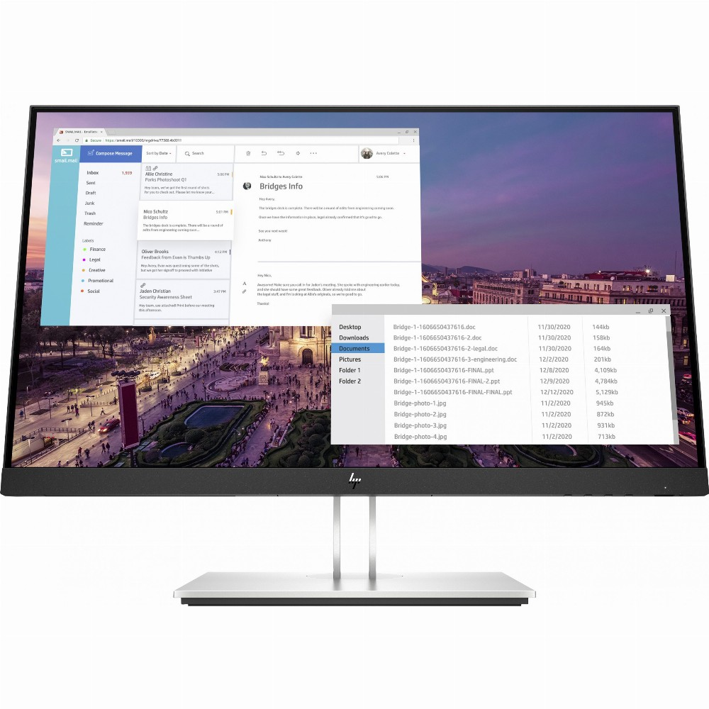 58,4cm/23'' (1920x1080) HP E23 G4 IPS 16_9 5ms HDMI VGA DisplayPort USB VESA Pivot Full HD Black (9VF96AA#ABB)-0