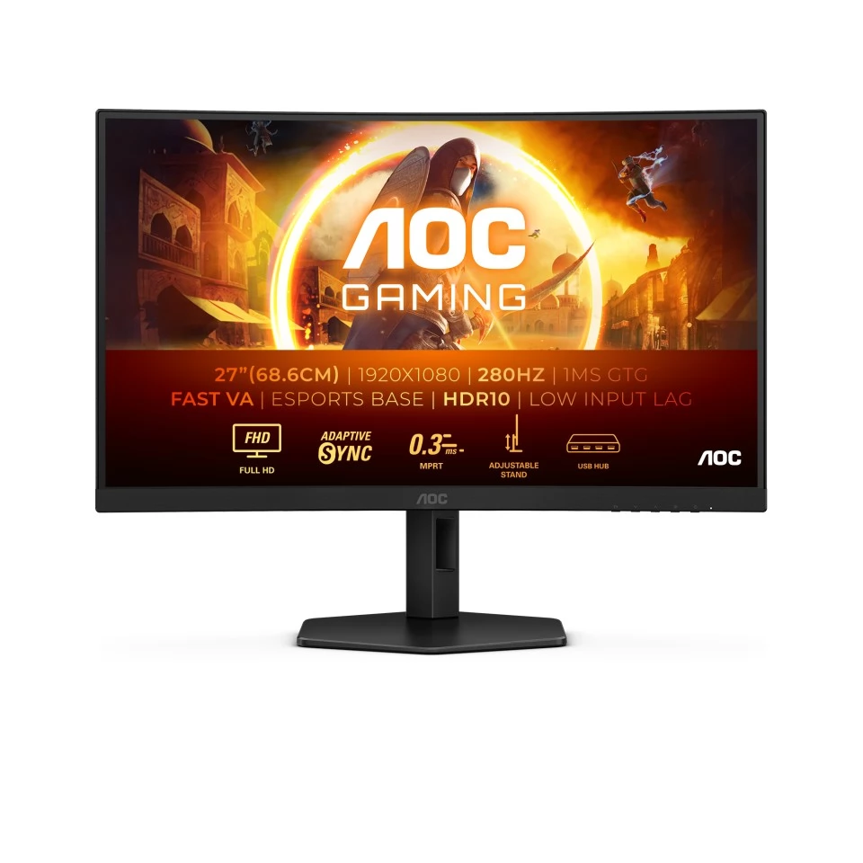 AOC G4 C27G4ZXU számítógép monitor 68,6 cm (27") 1920 x 1080 pixelek Full HD LED Fekete (C27G4ZXU)-0