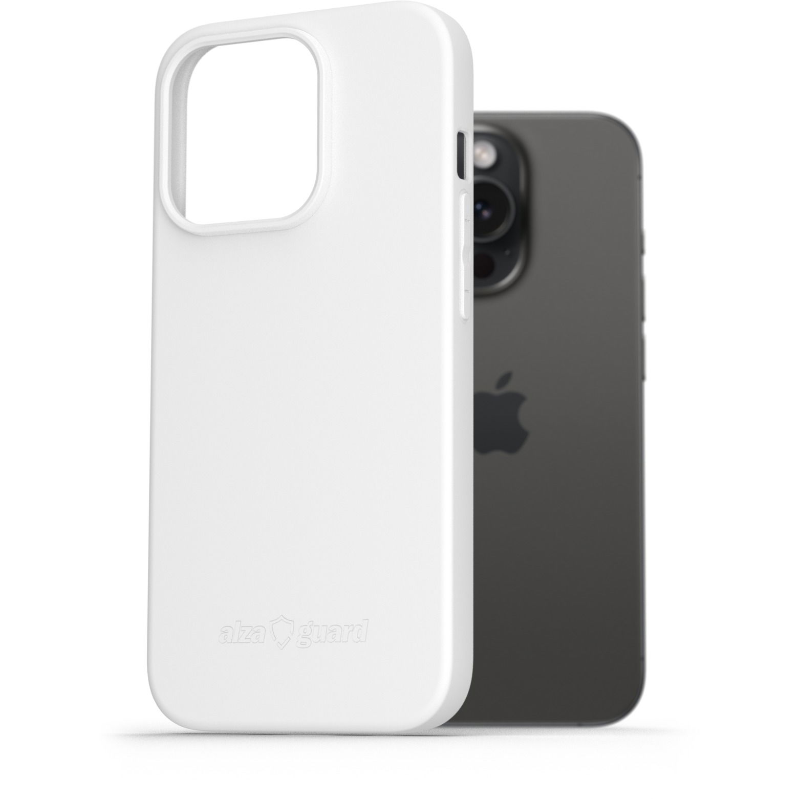 AlzaGuard Matte iPhone 15 Pro fehér TPU tok (AGD-PCT325W)-0