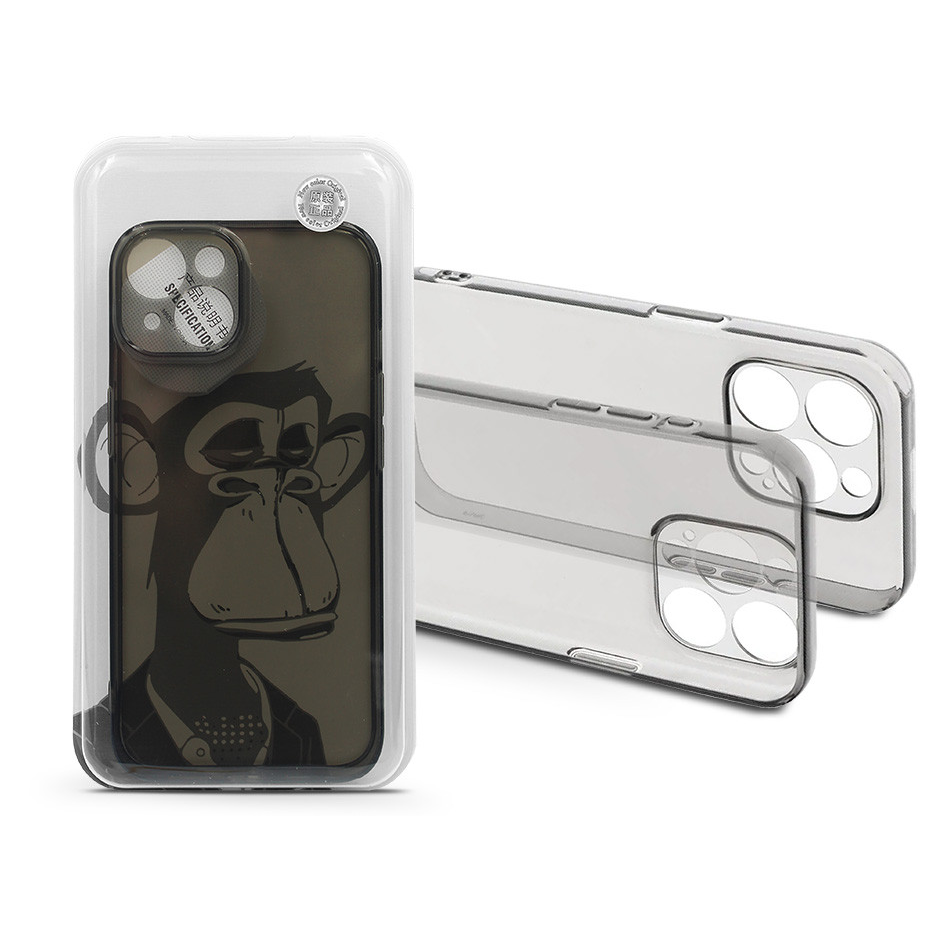 Apple iPhone 13 szilikon hátlap - Gray Monkey - átlátszó (HF241406)-0
