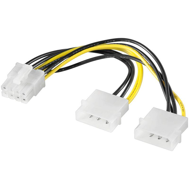 Akyga AK-CA-29 2x Molex - PCIe 8 pin (apa - apa) adapter (AK-CA-29)-0