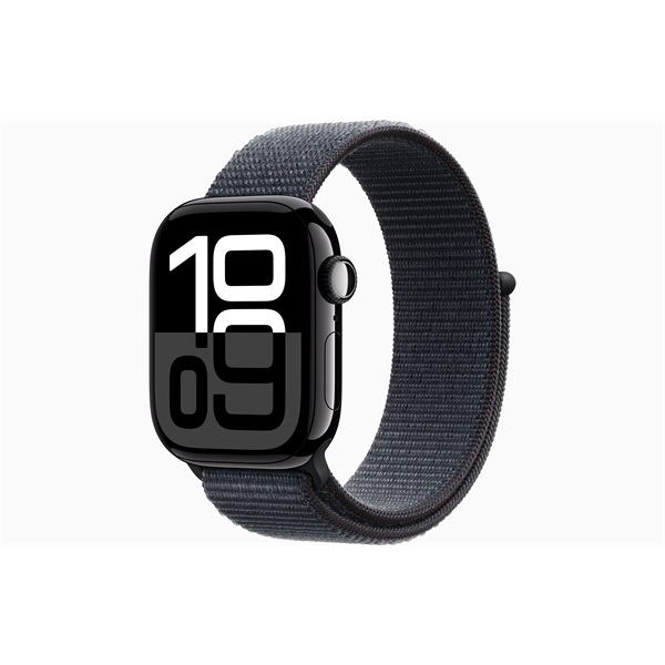 Apple Watch S10 GPS (42mm) kozmoszfekete alumínium tok, tinta sportszíj okosóra (MWWG3QH/A)-0