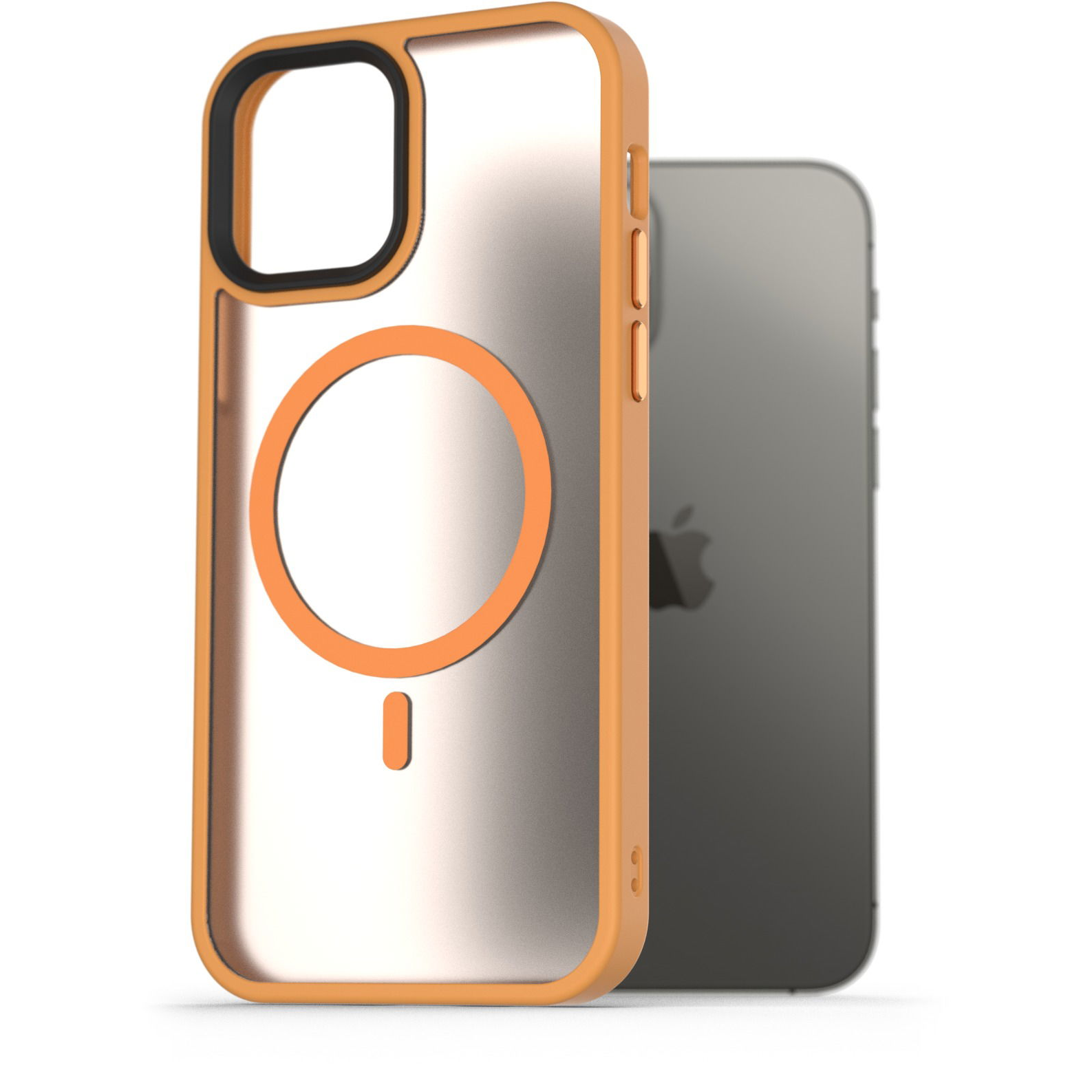 AlzaGuard Matte Case iPhone 12 / 12 Pro MagSafe sárga tok (AGD-PCMM30Y)-0