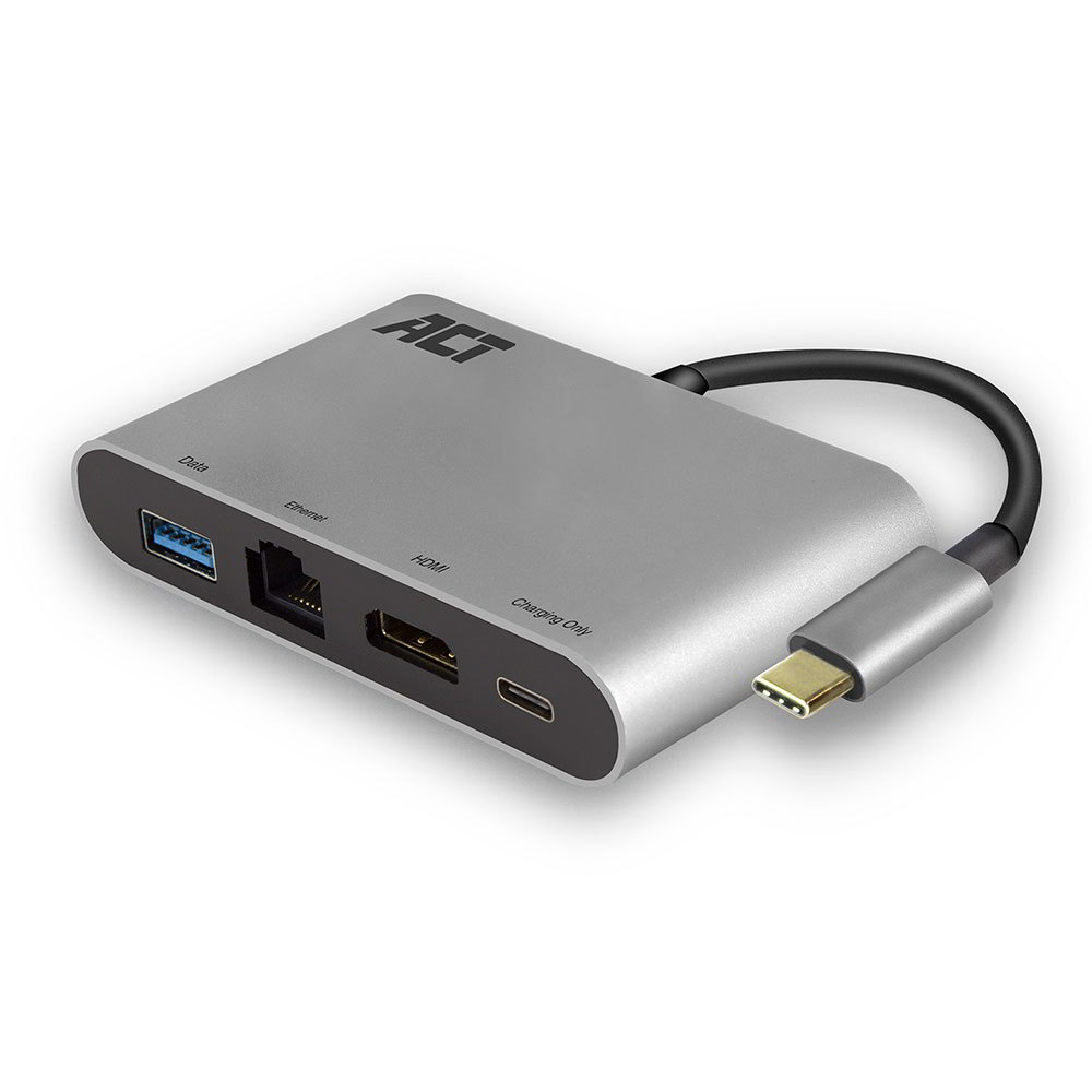 ACT AC7040 dokkoló állomás és port replikátor Vezetékes USB 3.2 Gen 1 (3.1 Gen 1) Type-C Szürke (AC7040)-0