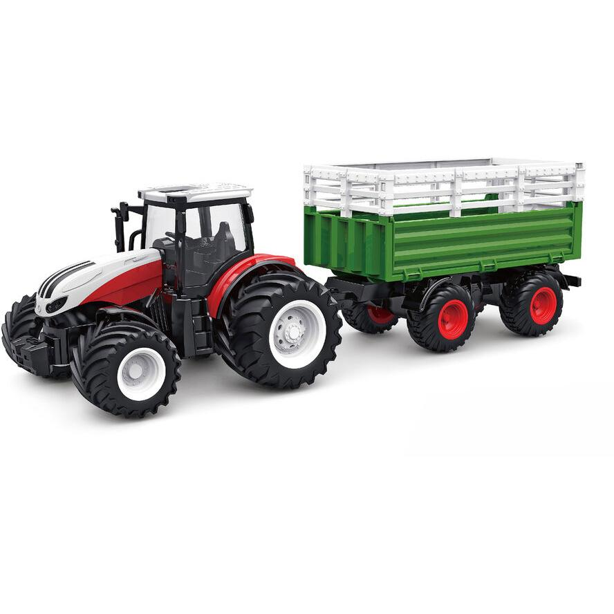 Amewi RC Traktor állatszállító pótkocsival távirányítós munkagép (1:24) - Színes (22601)-0