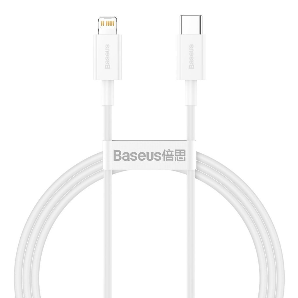 Baseus Superior USB-C Lightning töltőkábel, 20 W, PD, 1 m, fehér (CATLYS-A02 ) (CATLYS-A02)-0