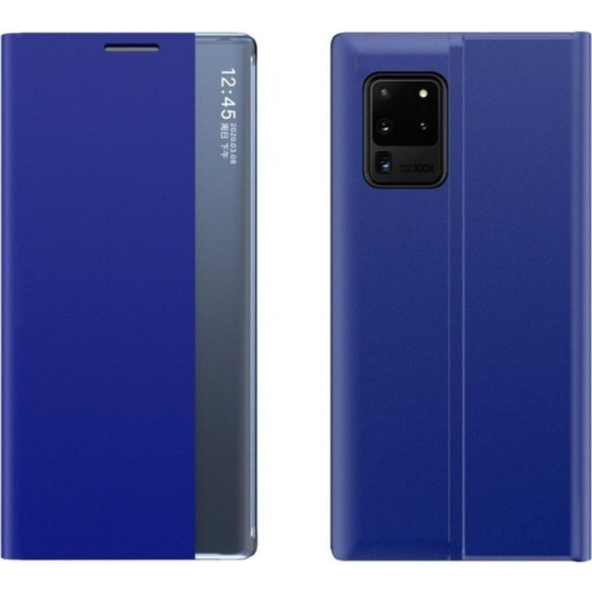 Huawei P40 Lite E, Oldalra nyíló tok, stand, hívás mutatóval, vékony csíkban, Wooze Look Inside, kék (107743)-0
