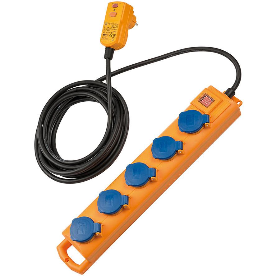 Brennenstuhl Super-Solid SL544 230V Elosztó 5 aljzatos 5m - Narancssárga (1159900805)-0