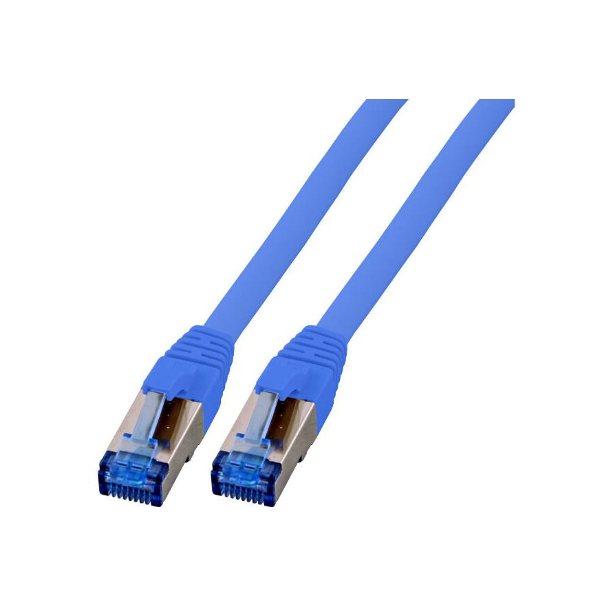EFB RJ45 Patchkabel S/FTP,Cat.6A,Cat7 TPE superflex,0,5m,bl (K5525FBL.0,5)-0