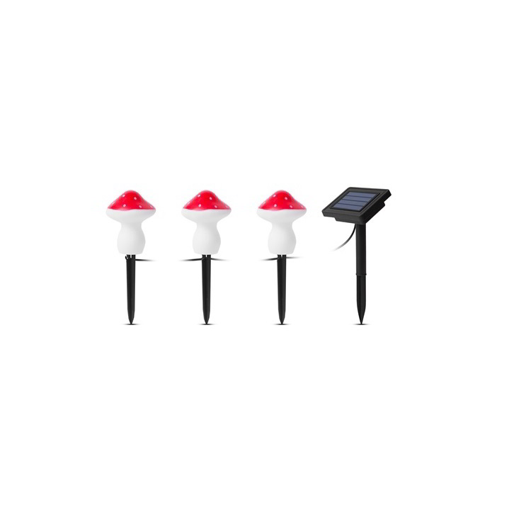 Garden of Eden 11756 Kültéri Szolár leszúrható fényfűzér gomba 4m - Meleg fehér (11756)-0