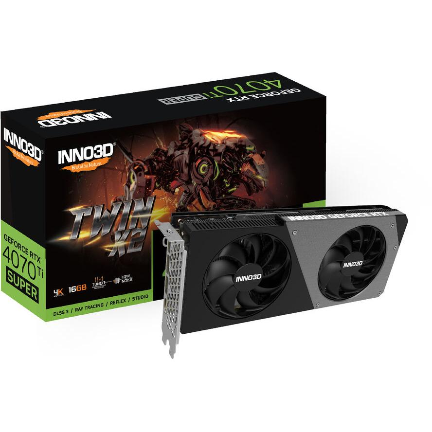 Inno3D GeForce RTX 4070 Ti Super 16GB GDDR6X Twin X2 Videókártya (N407TS2-166X-186156N)-0