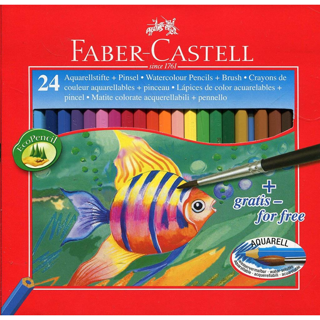 Faber-Castell akvarell ceruza készlet ecsettel 24db (TFC114425) (TFC114425)-0