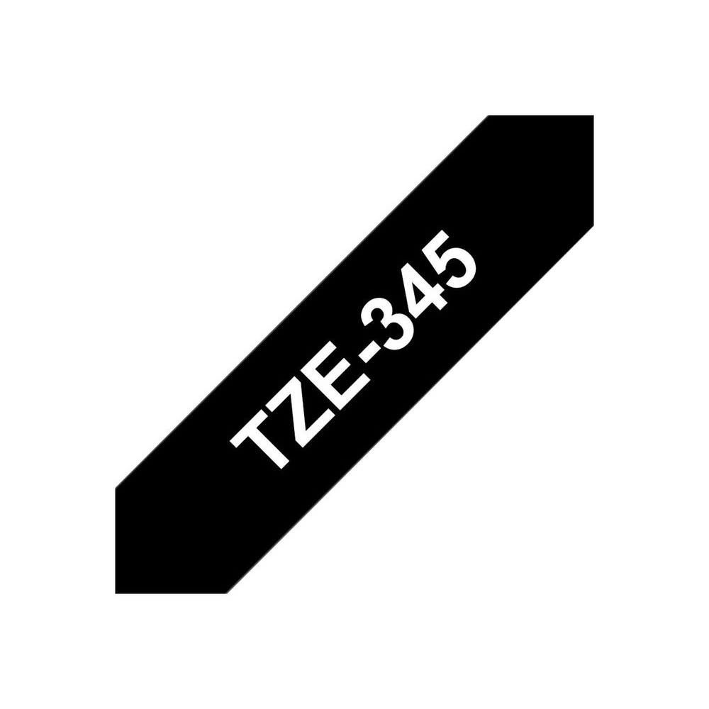 Brother laminated tape TZe-345 - White on black (TZE345)-0
