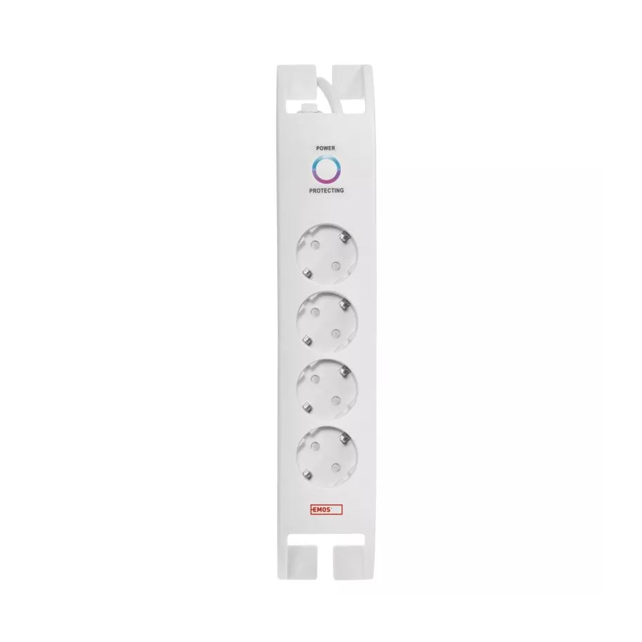 EMOS hálózati elosztó 4-aljzat 2m fehér (P54212) (P54212)-0