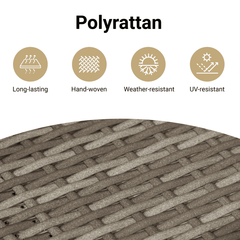 Set canapele de grădină cu perne, 11 piese, gri, poliratan