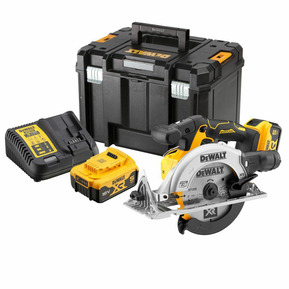 DEWALT AKKUS KÖRFŰRÉSZ 165 MM DCS565P2-QW 18V 2X5,0 AH (DCS565P2-QW)-0