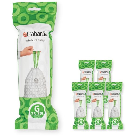 Brabantia PerfectFit zsák - 23-30 L (G) – 120 db, 6x20 (138423)-0