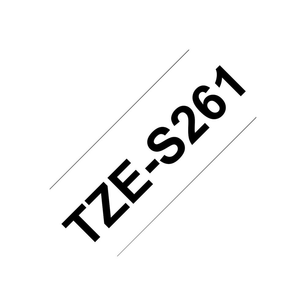 Brother laminated tape TZeS261 - Black on white (TZES261)-0