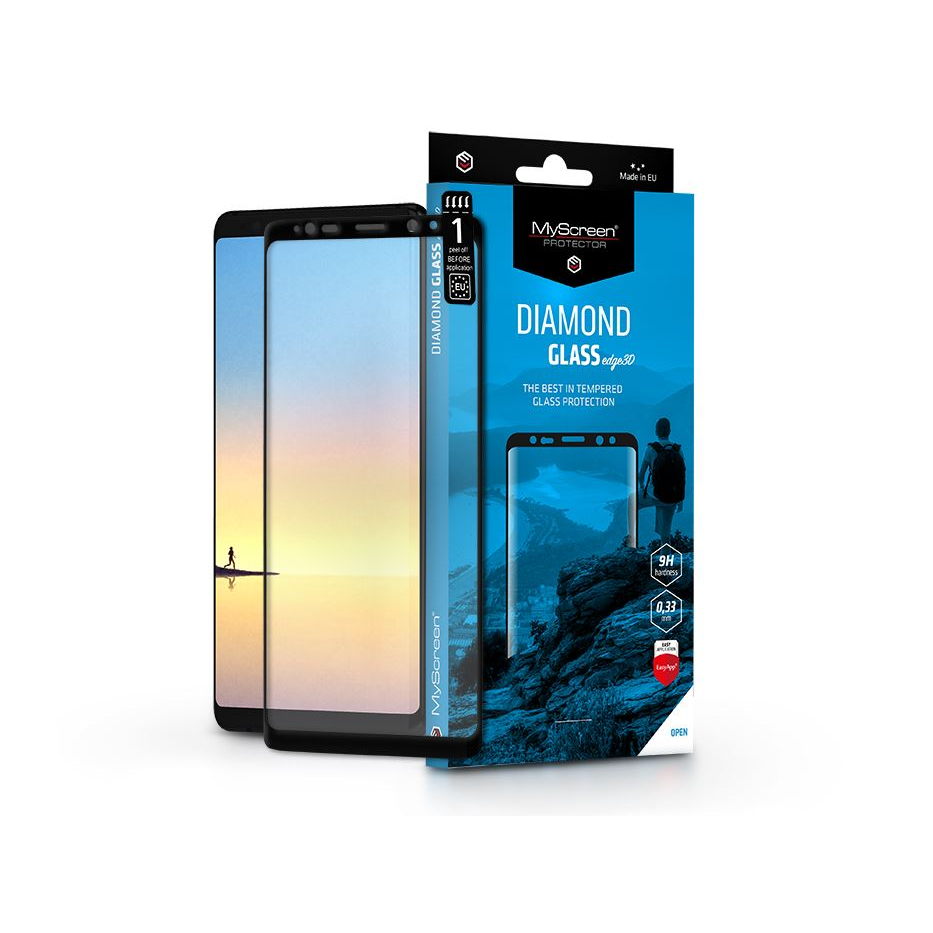 MyScreen Protector Diamond Glass Edge3D Samsung N950F Galaxy Note 8 edzett üveg kijelzővédő fólia fekete kerettel (LA-2047) (LA-2047)-0