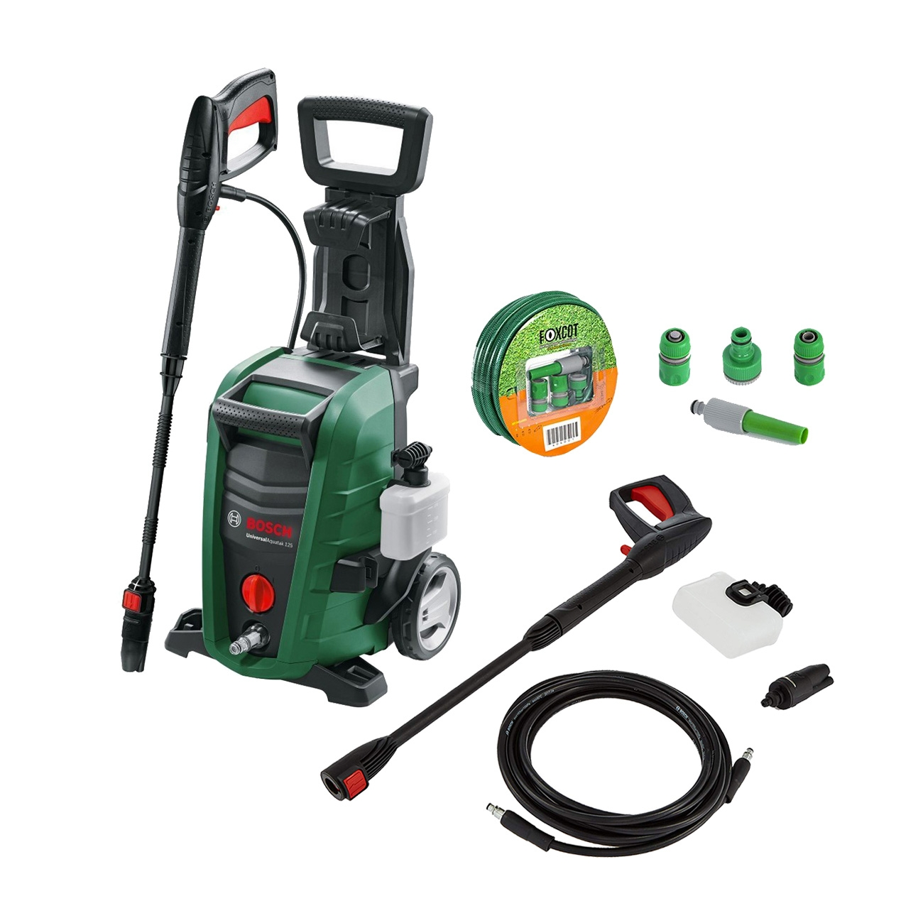 Bosch UniversalAquatak 125 nagynyomású mosó Függőleges Elektromos 360 l/h Fekete, Zöld (06008A7A00)-0