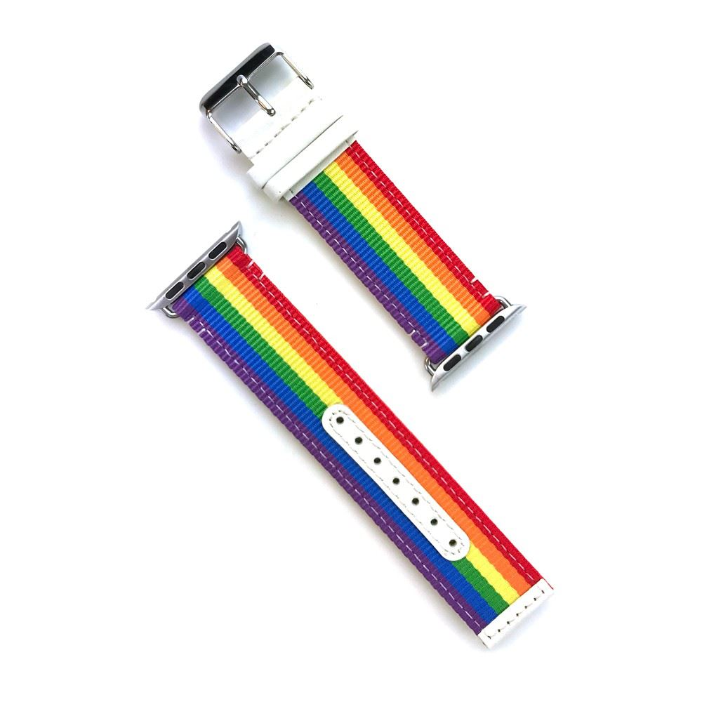 Cellect Apple watch 38/40/41mm szövet óraszíj szivárvány (CEL-STRAP-RAINBOW2) (CEL-STRAP-RAINBOW2)-0