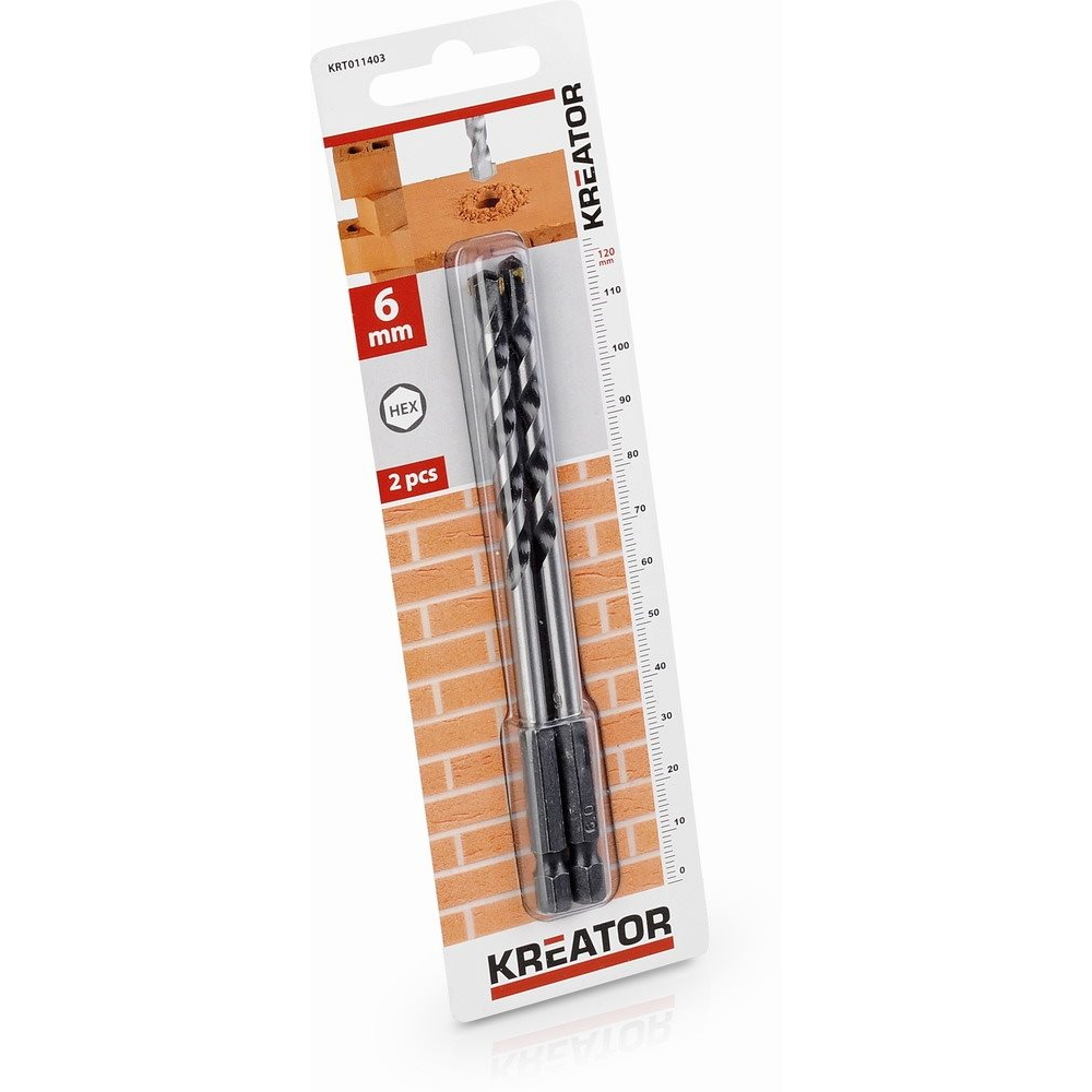 Kreator betonfúrószár 6 x 120 mm HEX (KRT011403)-0