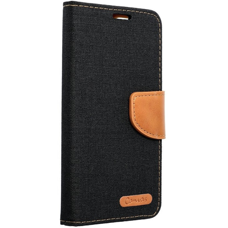 Xiaomi Redmi 12 4G / 12 5G / Note 12R, Oldalra nyíló tok, stand, Canvas Book, fekete (5903396224829)-0