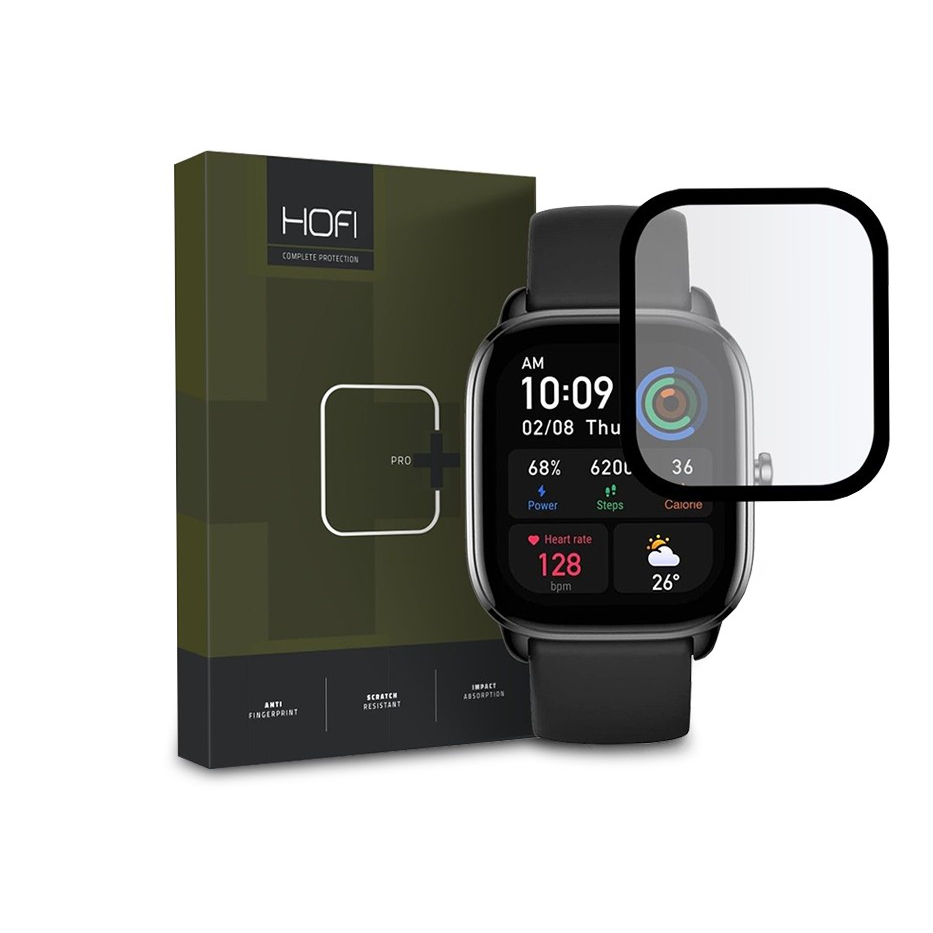 HOFI Hybrid Pro+ Glass üveg képernyővédő fólia - Xiaomi Amazfit GTS 4 Mini - black (FN0436)-0