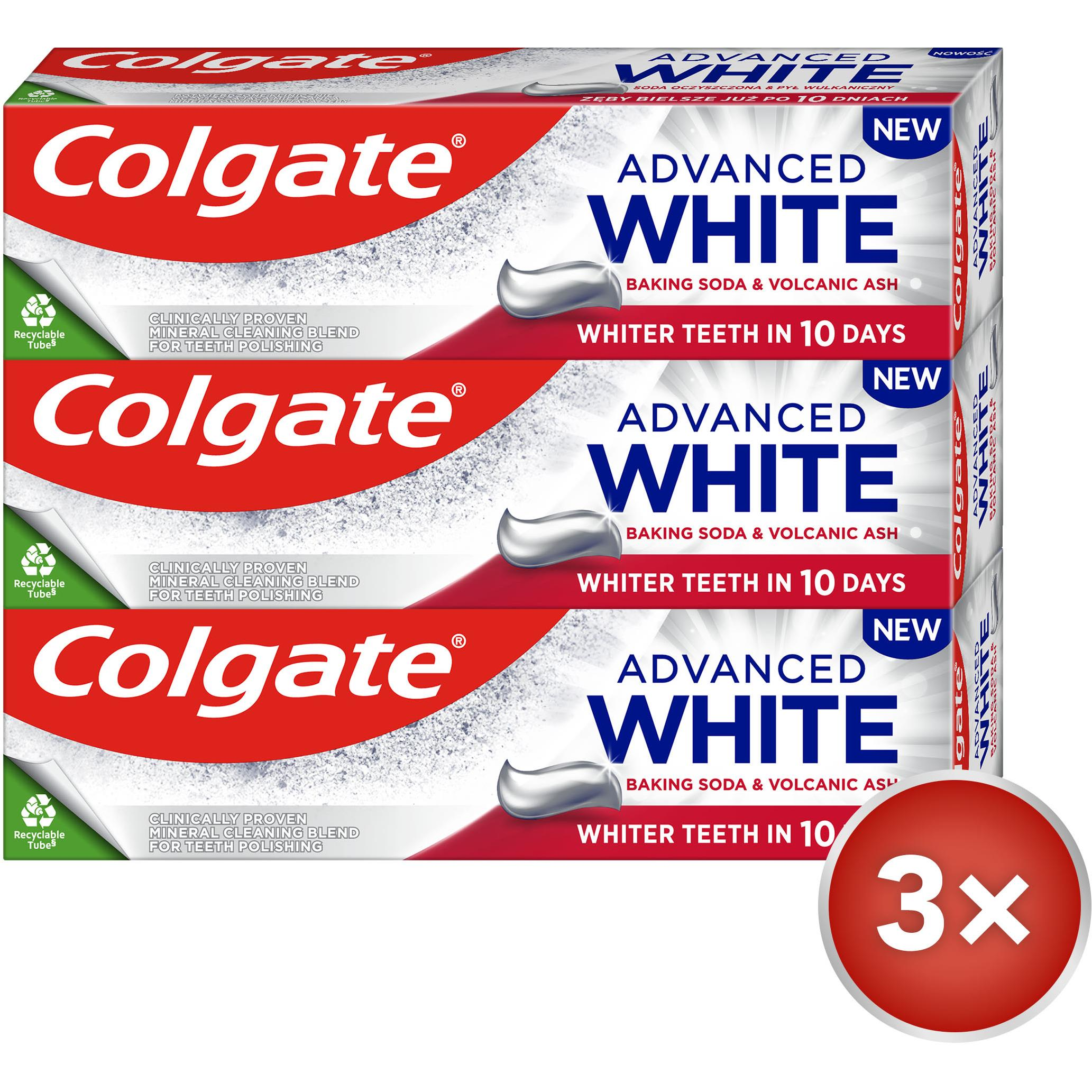 COLGATE Advanced White Baking Soda and Volcanic Ash 3× 75ml (8590232001330)-0