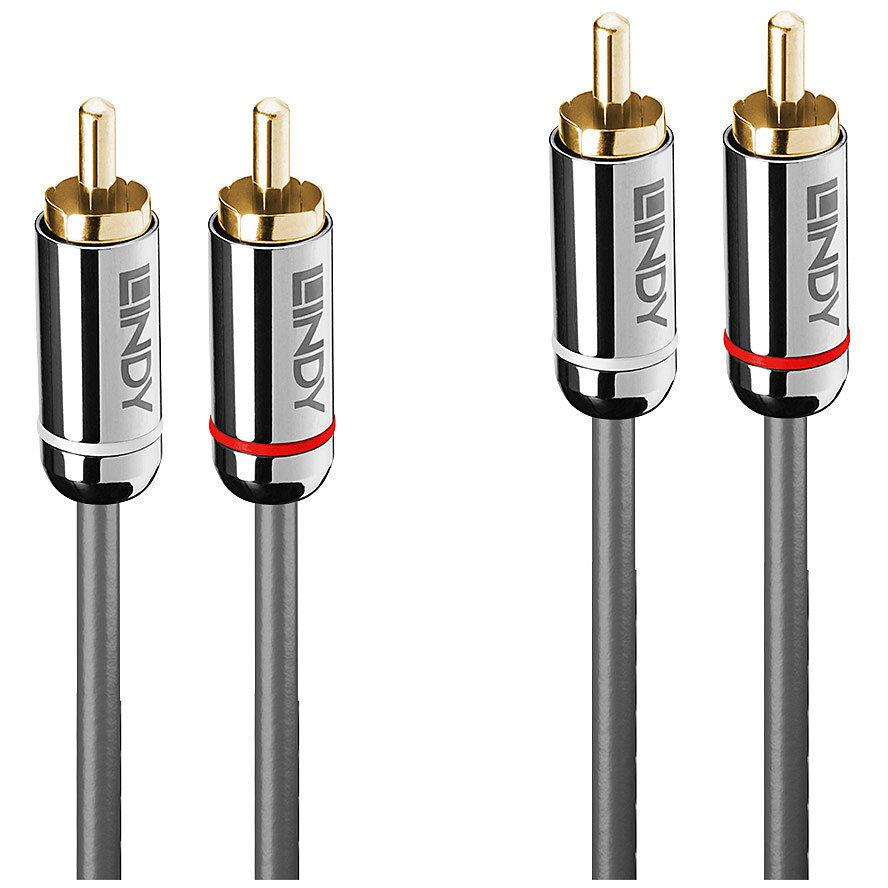 Lindy 35345 audio kábel 1 M 2 x RCA Antracit (35345)-0