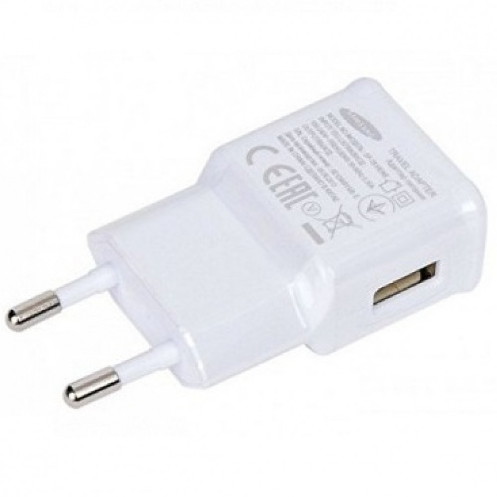 Hálózati töltő adapter, 5V / 1550mA, USB aljzat, Samsung, fehér, gyári (8596311098635)-0