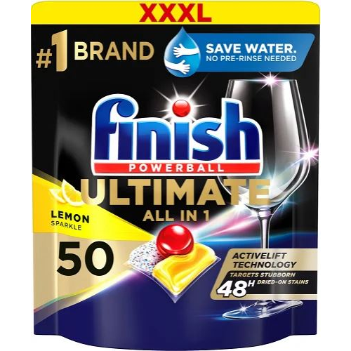 Finish Ultimate All in 1 Lemon Sparkle mosogatógép tabletta 50db (5908252004836) (5908252004836)-0