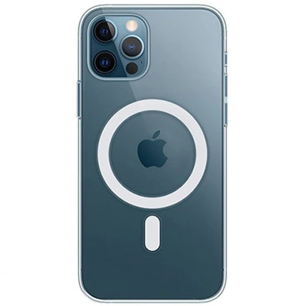 Apple iPhone 14 Pro Max, Szilikon tok, mágnes gyűrűvel, MagSafe töltővel kompatibilis, Wooze Magsafe Case, átlátszó (125759)-0