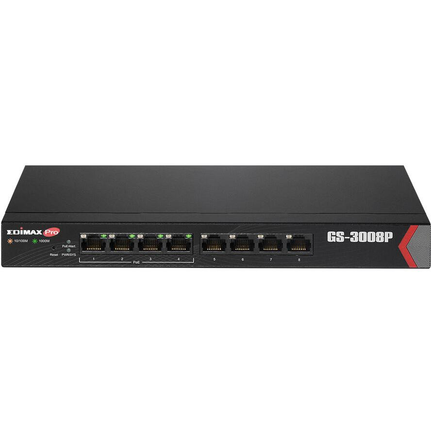 Edimax GS-3008P Gigabit Smart Switch - Fekete (GS-3008P)-0