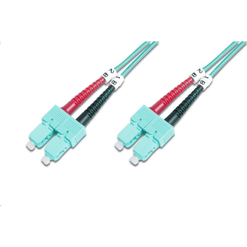 Digitus DK-2522-01/3 Fiber Optic Multimode patch kábel SC / SC OM3 1m türkiz (DK-2522-01/3)-0