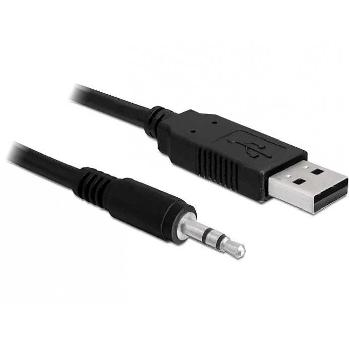 Delock 83115 USB 2.0 apa > soros-TTL 3,5mm sztereo jack konverter - 1,8m (5V) (Bontott) (83115/bontott)-0