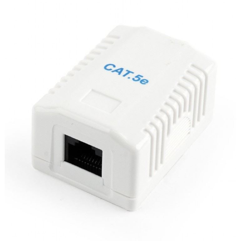 Gembird CAT5E UTP fali aljzat fehér (NCAC-1U5E-01) (NCAC-1U5E-01)-0